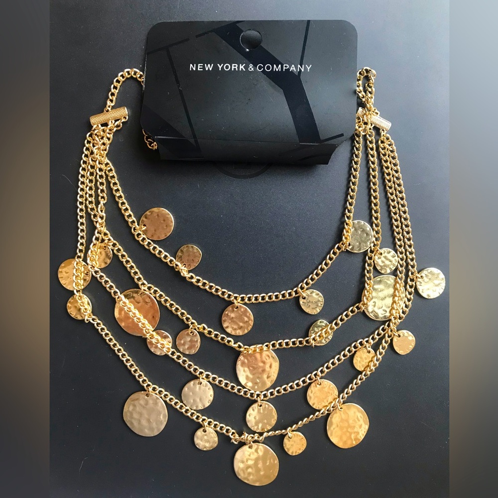New York & Company gold color necklace